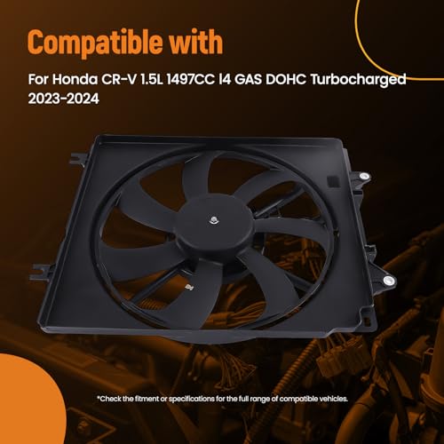 Image of maXpeedingrods A /C Condenser Fan Passenger Side 1.5 Liters Single Fan for Honda CR-V 2023 2024, HO3113153 3861568AA01 386115PAA01