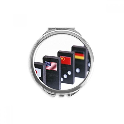 Miroir de poche pai gow avec verre haute définition et fermeture manuelle