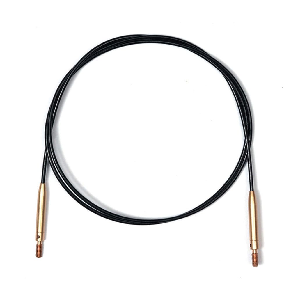KnitPro - KnitPro The Mindful Collection Stainless Steel Black/Gold Fixed Interchangeable Cable for 120cm Needle - 1 Piece
