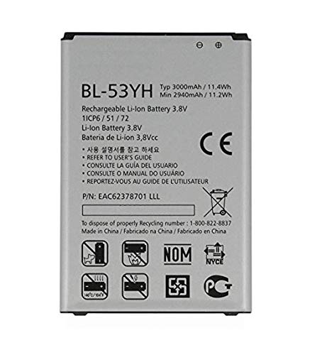 Giffen Mobile Battery Compatible with LG G3 Stylus (BL-53YH)- 3000 mAh