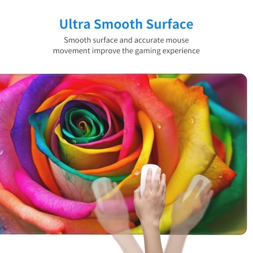 Tapis de souris antidérapant grand format pour protéger le bureau rose - 3
