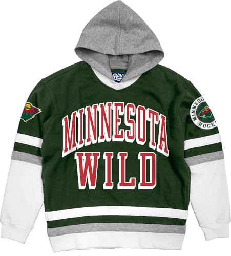 Blue 84 Standard NHL Officially Licensed Hockey Hooded Sweatshirt Twill Embroidery Team Color