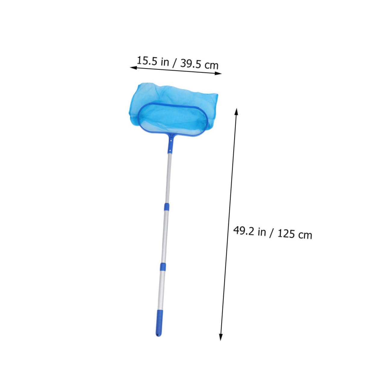 Recogedor de Hojas de Malla Delicada para Piscina, Juego Azul de Plástico