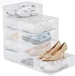 JF HOME BLISS 20 Pack Shoe Storage Boxes Stackable Storage Plastic Shoe Organiser Box Set