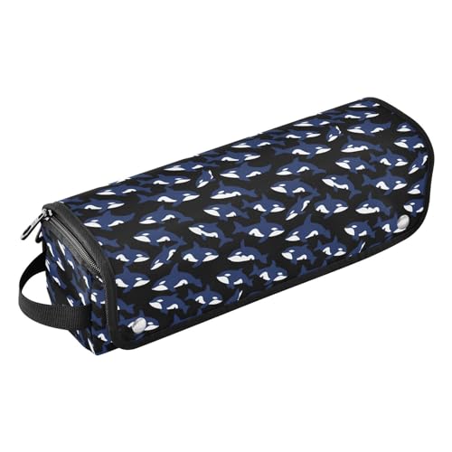 Bolso de viaje para herramientas capilares con alfombrilla resistente al calor, impermeable y plegable para planchas, rizadores y secadores de pelo, diseño Orca miniatura 1