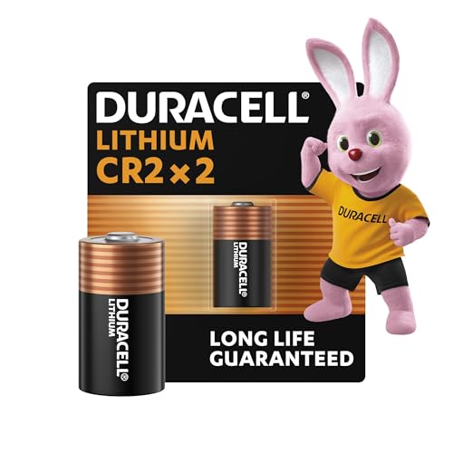 DURACELL CR2 (2 Pack) high power lithium battery 3V (CR15H270) Long life guaranteed – For use in Alarm System Motion Detectors, Digital Thermometer, LED lights, Electronics – 10 Years In-Storage