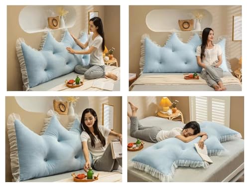 Coussin de lecture grand coussin compensé bleu lit - 8