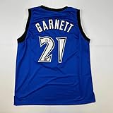 Facsimile Autographed Kevin Garnett Minnesota Blue Reprint Laser Auto Basketball Jersey Size Men's XL