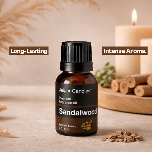 Image of Fragrance Oil | 15 ml | Aroma Oil for Home Fragrance | Best for Aromatherapy | Use in Diffusers, Candles, Air Fresheners (15ML, Sandalwood)