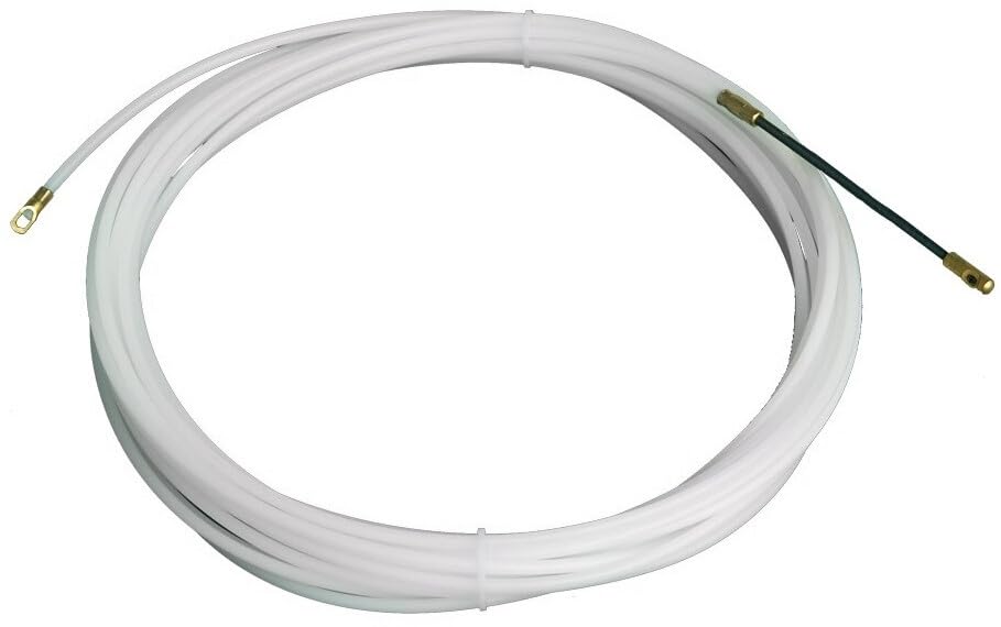 WatioWave Pasacables de nylon 4mm, 5m, color blanco - Ideal para organizar cables y mejorar la estética del espacio.