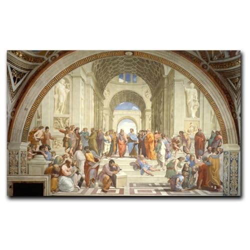 Tableau École d'Athènes par Raphaël 80x110 cm encadré pour salon - 6