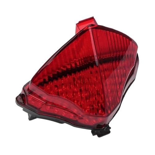 Luz trasera de motocicleta con luz roja integrada de freno para mejorar la visibilidad