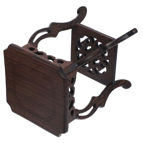 Luxshiny Wooden Plant Stand Flower Pot Holder Chicken Wing Wood Display Holder 9x13.5cm Indoor Household Planter Rack for Home Office Decor