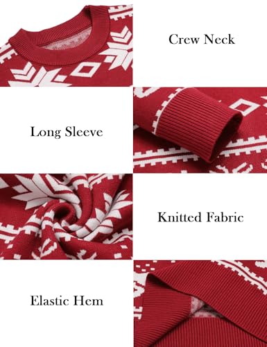 Matching Snowflake and Reindeer Fair Isle Christmas Sweater - Image 5