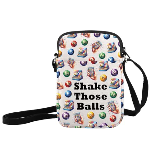JXGZSO Shake Those Balls Crossbody Bag Lucky B Shoulder Bag Game Lover Gift Gambling Gift (Shake Those Balls Crossbody Bag)