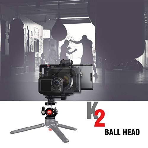 Lammcou Mini Tripod Ballhead 360 Degree Rotatable Tripod Head with Dual Kugelkopf Mini Magic Arm & Screw Coverter for DSLR Cameras Tripods Monopods Rig Vlogging Live Streaming Accessories