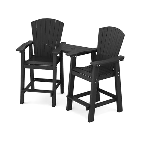 KINGYES Tall Adirondack Chairs with Tray Cover