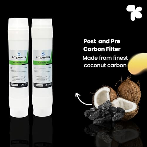 Image of AMPEREUS Water Filter Kit | Pre Carbon, Post Carbon, Sediment Filter & Spare Parts| Complete Inline Filter Set Suitable for All RO Water Purifiers | Complete Water Purifier Inline Accessories
