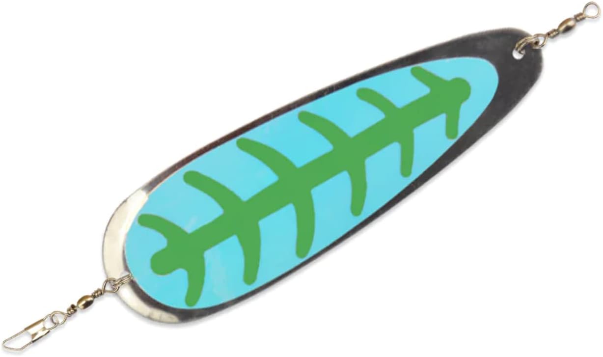 SHASTA TACKLE Sling Blade #4 Dodger, verde, 6 pulgadas.