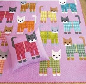 Elizabeth Hartman Cats in Pajamas Pattern EH074 - Quilt Pattern