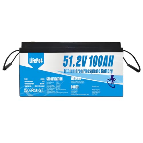 LiFePO4 Batteria da 48 V (51,2 V) 100 AH, batteria