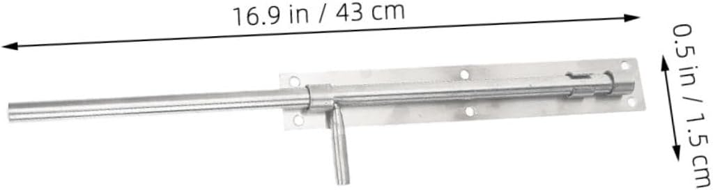 Mikikit 2pcs Heavy Duty Stainless Steel Door Bolt Gate Lock for Double Doors Gate Ground Latch Extra Security Locks