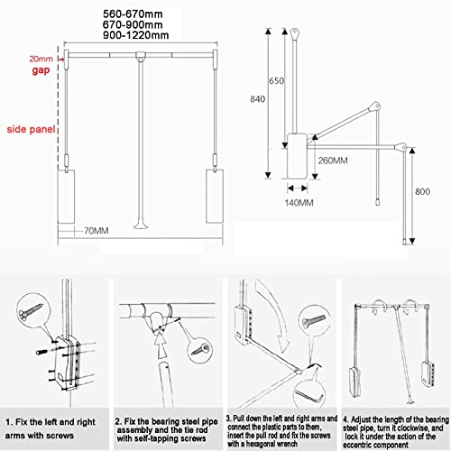 Barre de levage rétractable pour armoire pour ne plus forcer en attrapant vos cintres