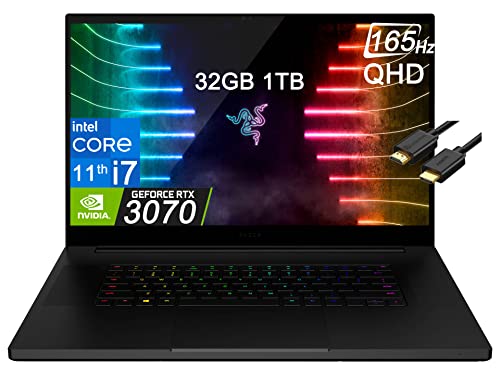 2022-Razer-Blade-Pro-17-173-QHD-165Hz-Intel-i7-11800H-32GB-RAM-1TB-PCle-SSD-GeForce-RTX-3070-8GB-Chroma-RGB-Gaming-Laptop-IR-Webcam-WiFi-6E-Ray-Tracing-IST-Cable-Windows-10-Home