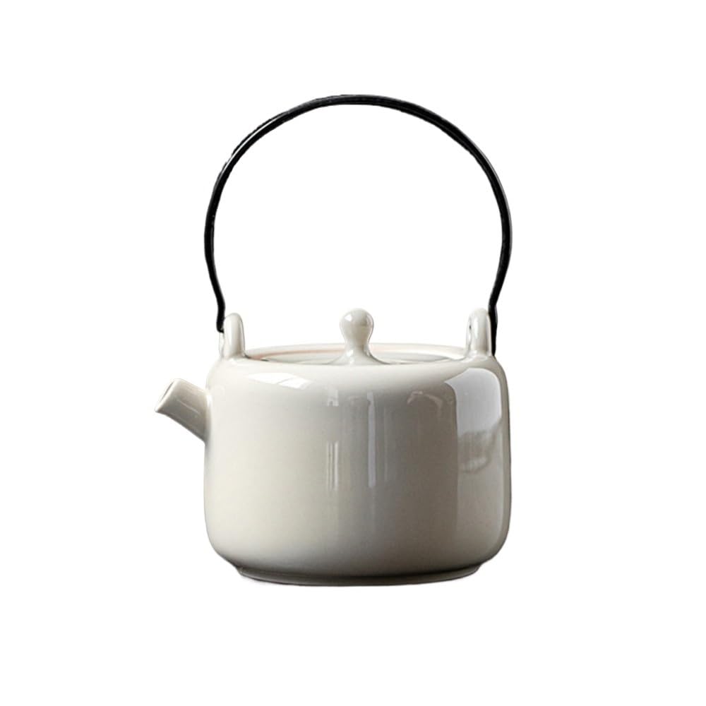 EBZFASO Ceramic Tea Pot Teapot, Chinese Porcelain with Built-In Filter