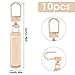 10 PCS Replacement Zipper Pull Detachable Metal Zip Pulls Repair Golf Bag Zipper Pull Replacement Tab for Luggage Clothing Jackets Jeans Backpacks Boots Dresses Purse Coat(Universal Extender)