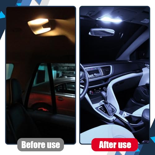 4 bombillas LED 578 6000K blancas para interiores de auto miniatura 6
