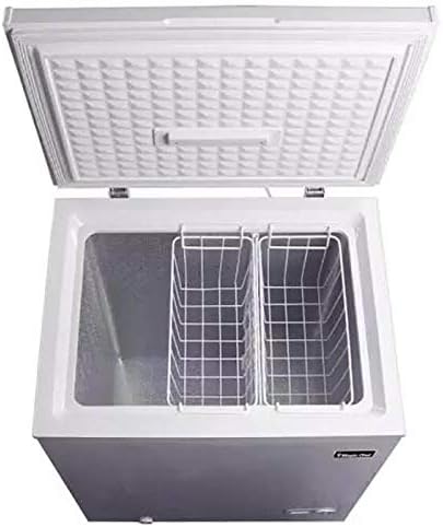 Ascoli ACCF0500W Chest Freezer, interior view with baskets