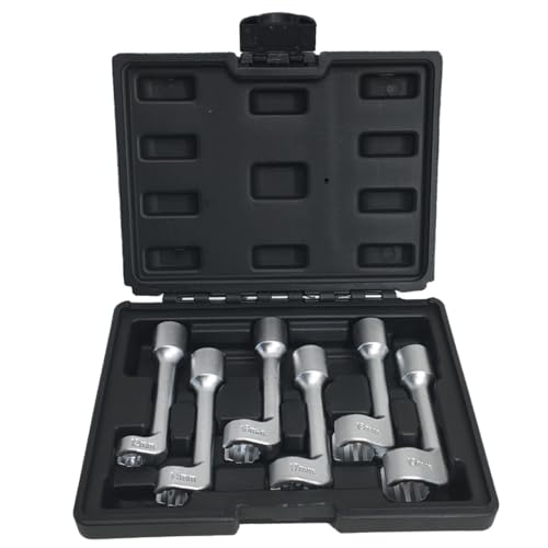 Tofficu Wrench Open End Spanner for Fuel Injector 1/2 Inch Drive Medium-Length Socket Set Design Automotive Repair Tool 6pcs