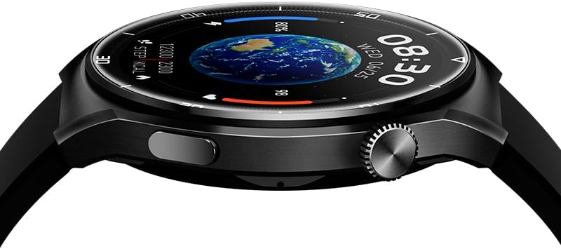 Side view of QCY Smart Watch GT2 showing crown and button