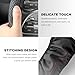 JNXIJ Car Steering Wheel Cover, 15 Inch Carbon Fiber Elastic Vehicle Steering Wheel Protector, Breathable Leather Auto Wheel Covers for Women Men, Interior Car Accessories (Black, AD)