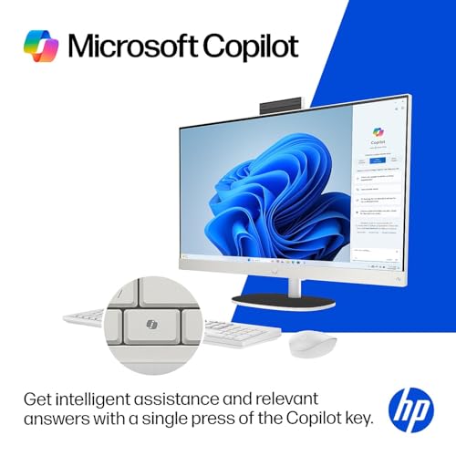 Image of HP 27 inch All-in-One Touchscreen Desktop Computer PC, AMD Ryzen AI 7 350(up to 5.0 GHz), 64GB DDR5-5600MHz, 4TB SSD, FHD IPS Display, Windows 11 Pro, BT 5.4, KB & Mouse, Accessories