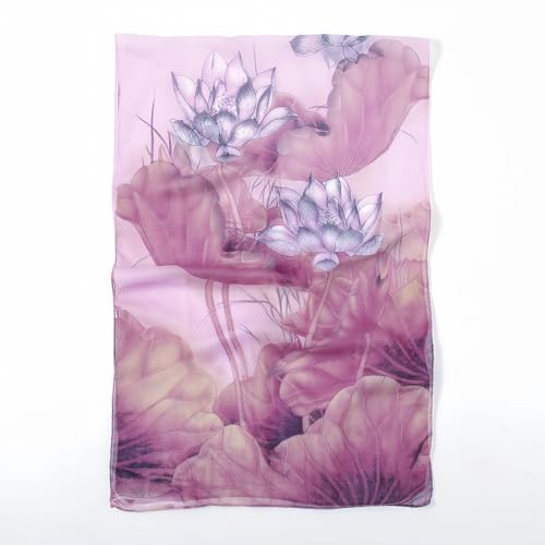 MINIDORA Lightweight Scarves for Women Elegant Floral Pattern Scarf Shawls Sunscreen Head Shawls4