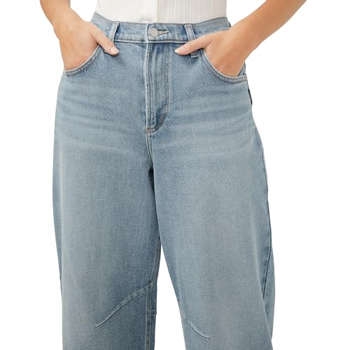 Silver Jeans Co. Women's High Rise Tapered Barrel Leg Jeans4