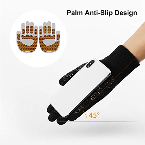 Sangmei Luvas de inverno para homens e mulheres Tela sensível ao toque antiderrapante gel de silicon