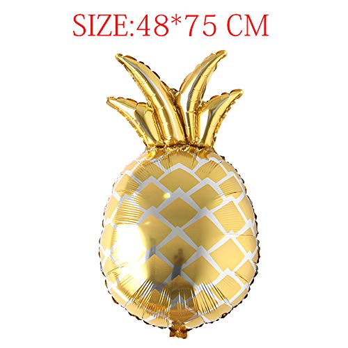 Cartoon Big Hamburg Ice Cream Popcorn Cake Donut Pizza Fruit Food Balloon Birthday Party Decoration Cake Shop Inflatable Balloon (Gold Pineapple) #TOP3