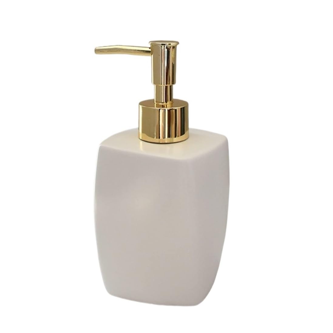 Yuue White Empty Barthroom And Dish Minimalist Lotion Dish Ceramics Refillable Soap Bottle For Countertop Bothroom Decor For Counter
