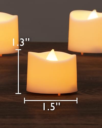 image for Homemory 12-Pack Flameless LED Tea Lights Candles Battery Operated, 20