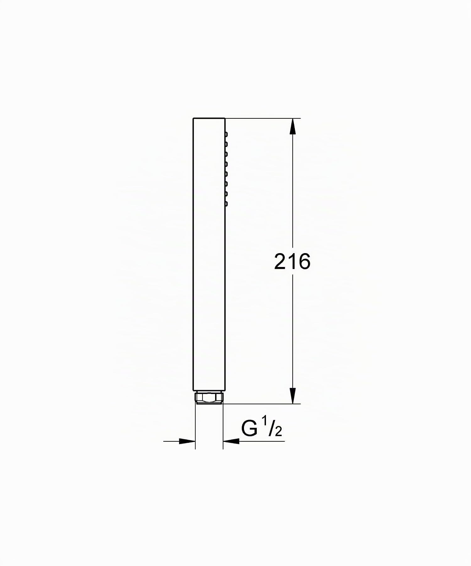 GROHE Vitalio Joy Cube Stick, Pommeau de Douche 1 jet (Pluie), Economie d'Eau, Chromé, 26392000 (Import Allemagne)