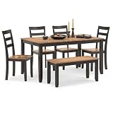 Signature Design by Ashley Gesthaven 6-Piece Dining Table Set with Bench