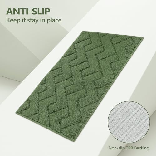 Image of hicorfe Kitchen Runner Rug,20 inchx59 inch+20 inchx48 inch Kitchen Set,Non-Slip Kitchen Mat