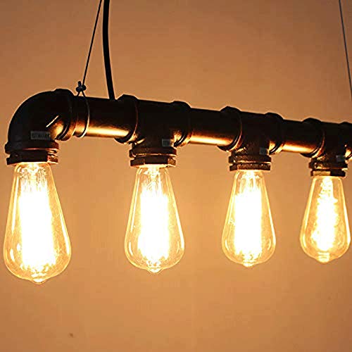 JYDQM Retro Industrial Steampunk LAMP Iron Pipe Island Ceiling Fixture Pendant Light Vintage (Bronze) steampunk buy now online