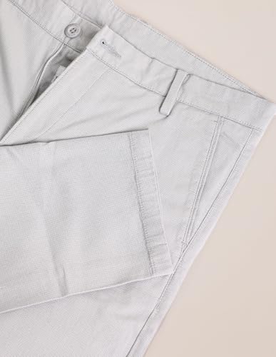 Image of U.S. Polo ASSN. Men's Regular Solid Textured Austin Trim Fit Mid Rise Casual Trousers