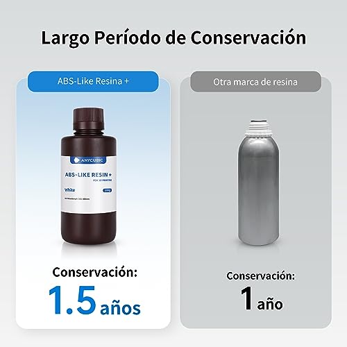 Resina ABS-Like Plus Anycubic 3D UV 405nm 500g blanca - Fernando Cortés Resina ABS-Like Plus Anycubic 3D UV 405nm 500g blanca - Fernando Cortés