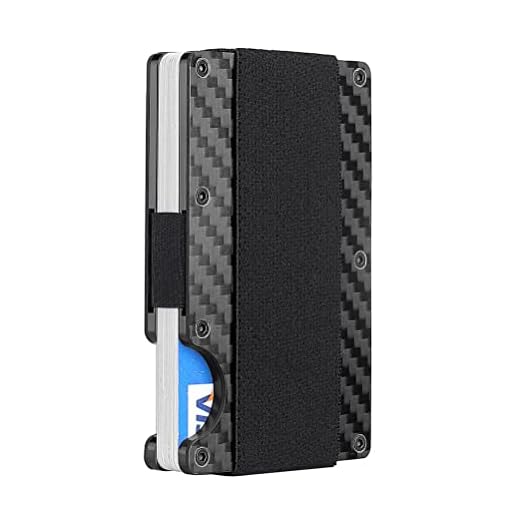 Dinghao Minimalist Aluminum Wallet, Slim Money Clip Metal Wallet RFID Front Pocket Wallet