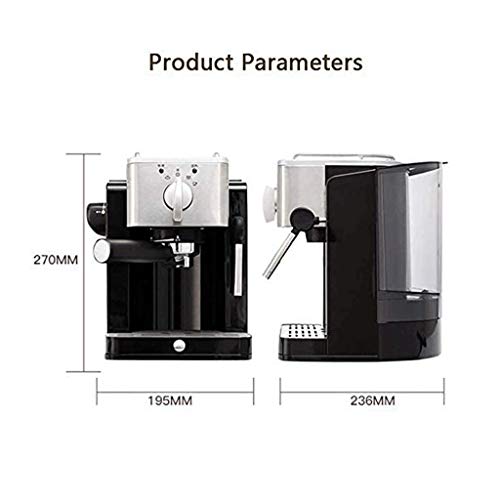 5Bar Home Kaffeemaschine, halbautomatische Kaffeemaschine Office Home Kleine Espressomaschine Milchschaum (Rot) – Bild 3